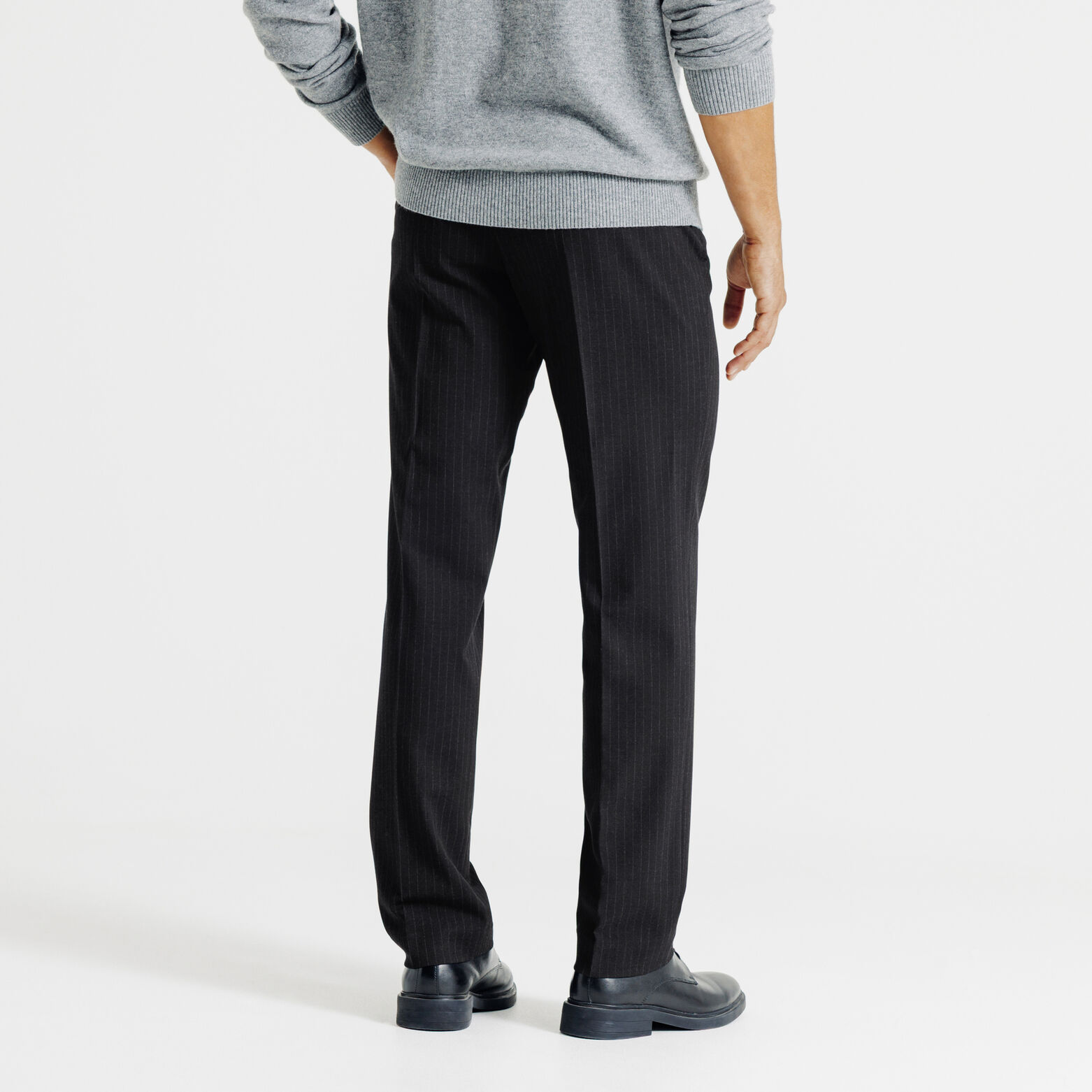 Comfort fit gestreepte kostuumbroek