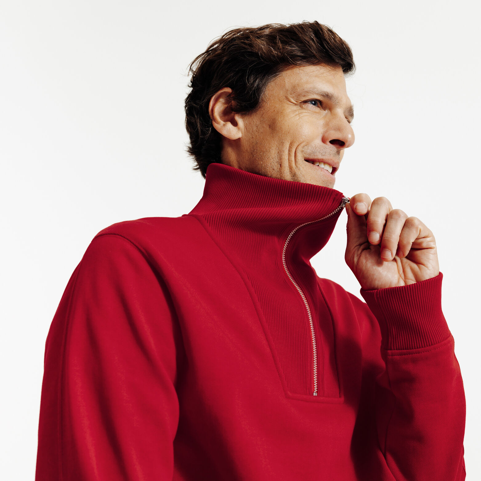 Sweat col camionneur zipp&eacute;