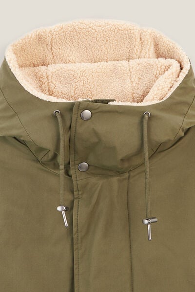 Parka d&eacute;perlante longue