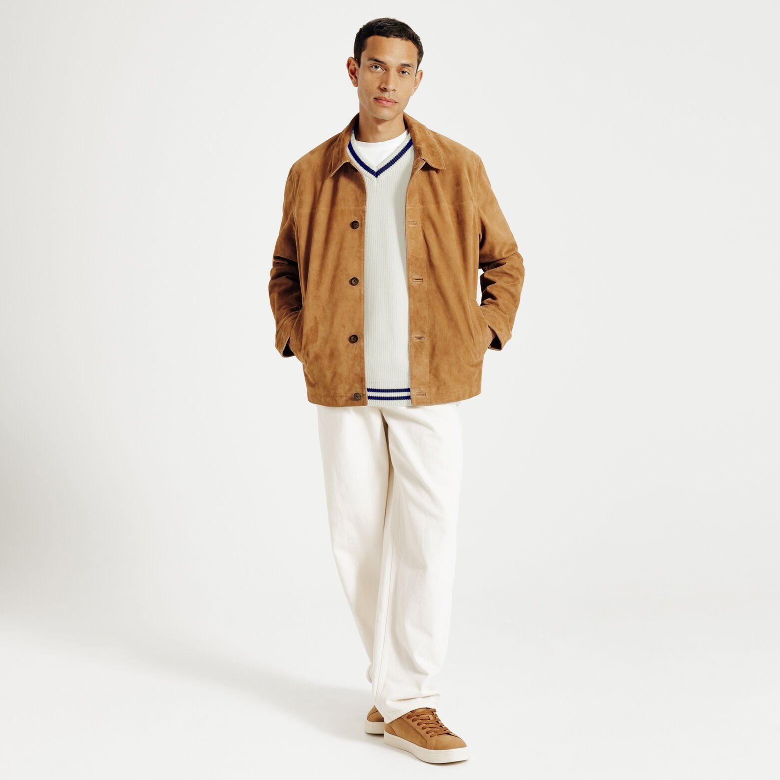 Trui met V-hals zonder mouwen