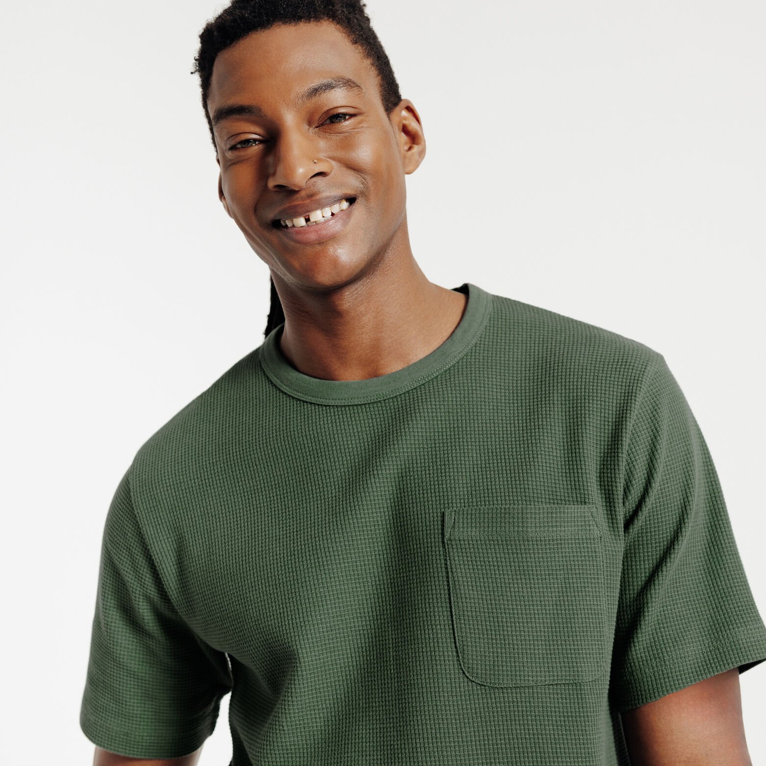 T-shirt in wafelstof