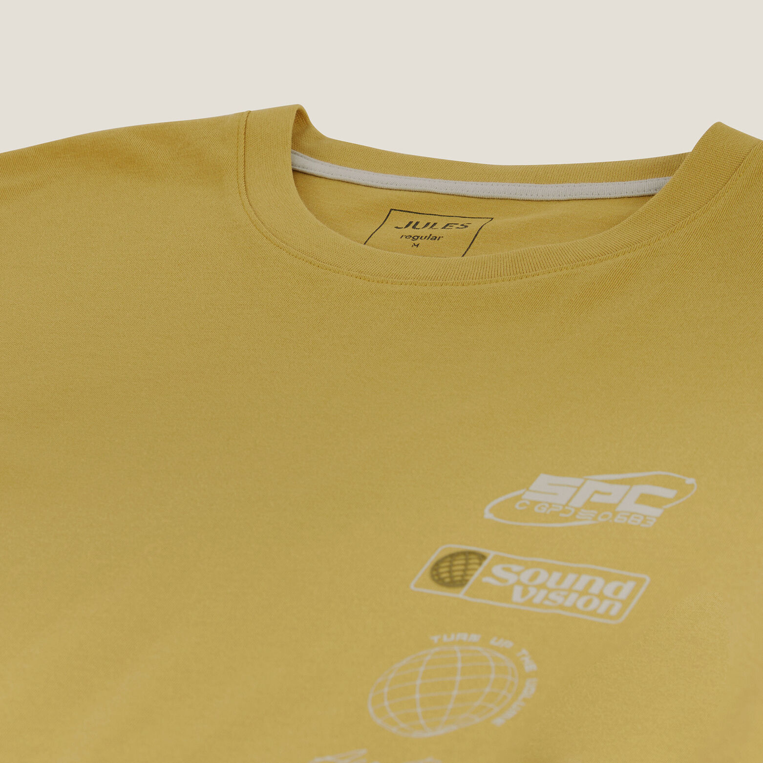 Tee shirt col rond imprim&eacute; en coton