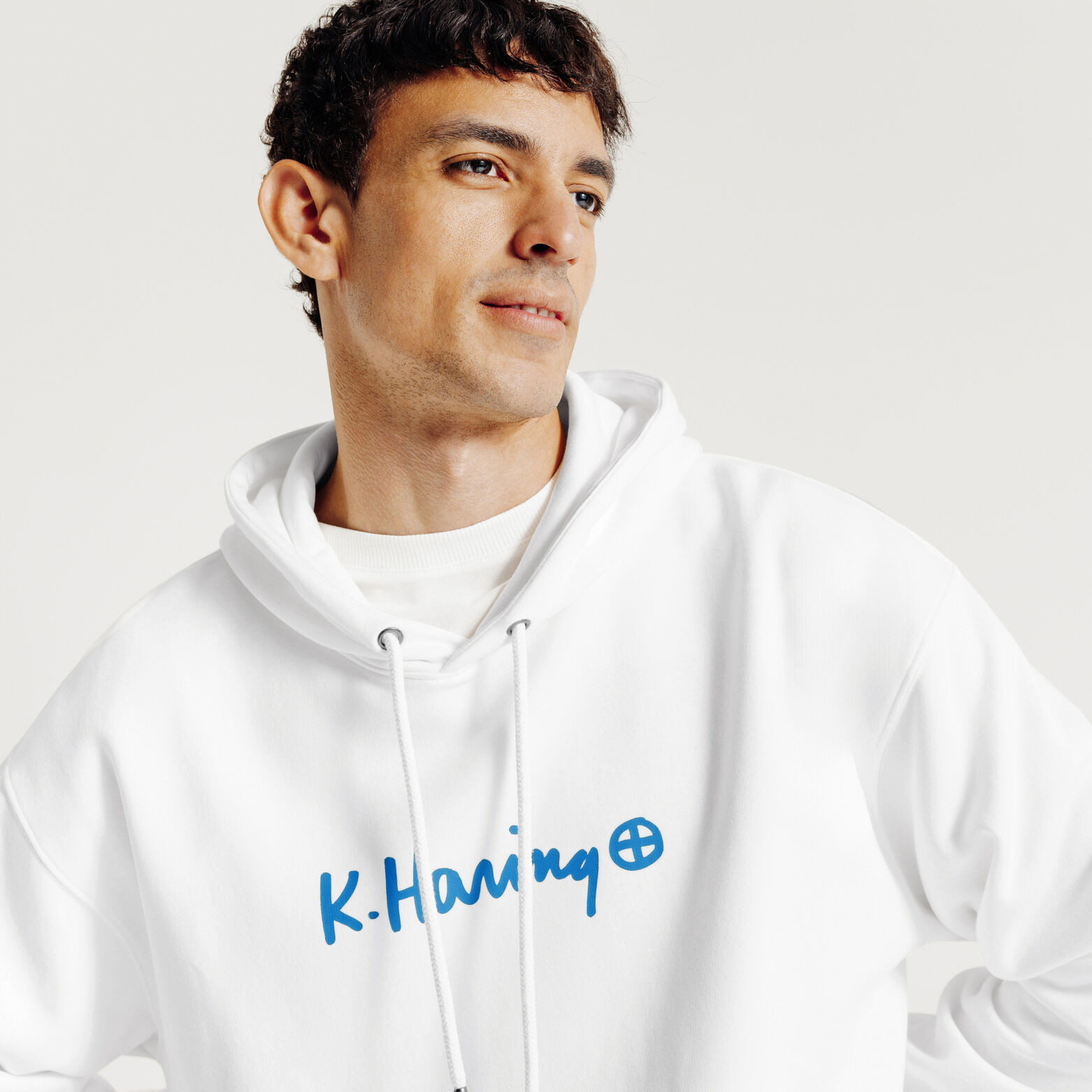 Sweat &agrave; capuche imprim&eacute; licence Keith Haring