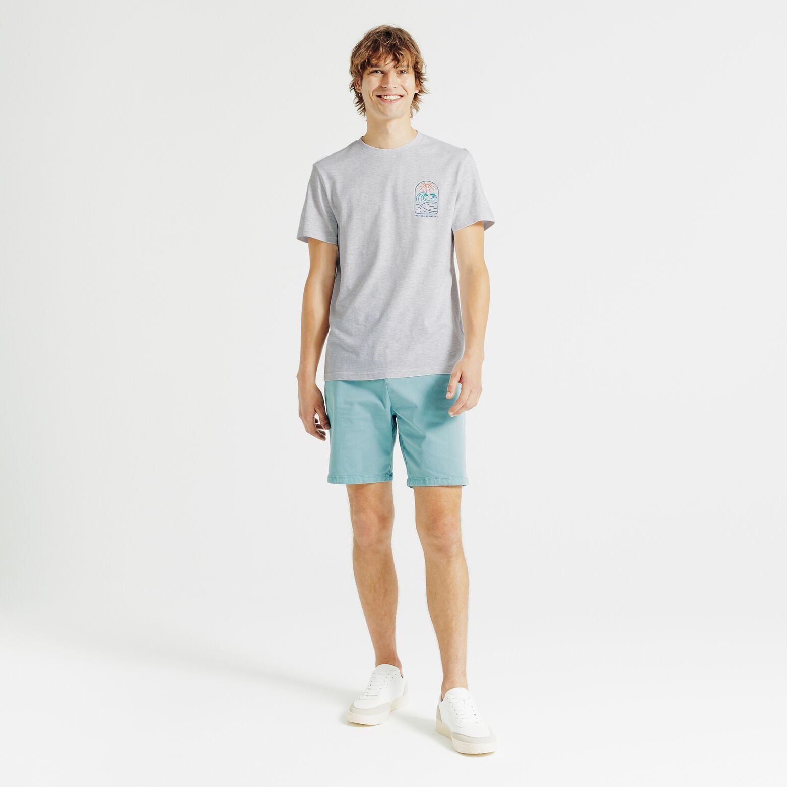 T-shirt ronde hals met print op de borst