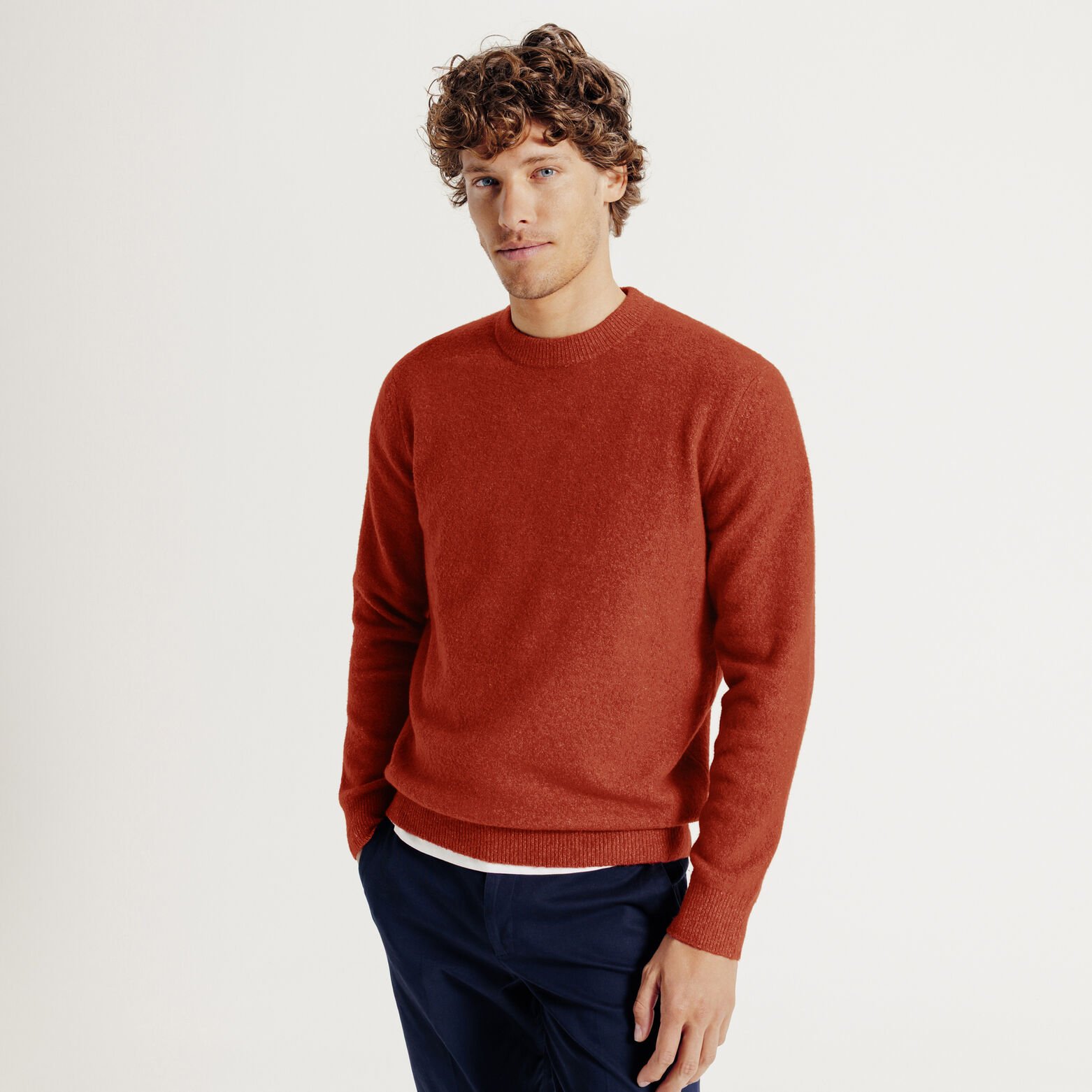 Pull col rond mousseux