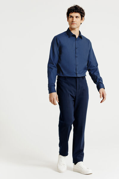 Chemise sans repassage en coton regular