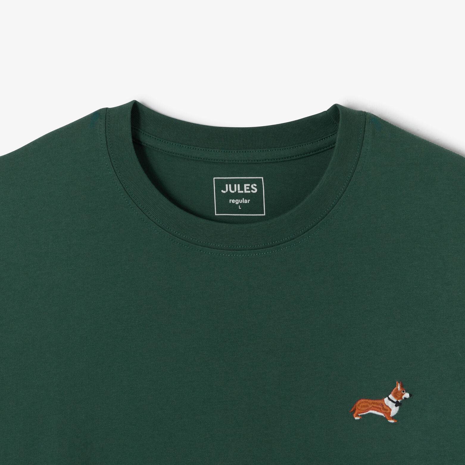 Tee shirt brod&eacute; poitrine en coton