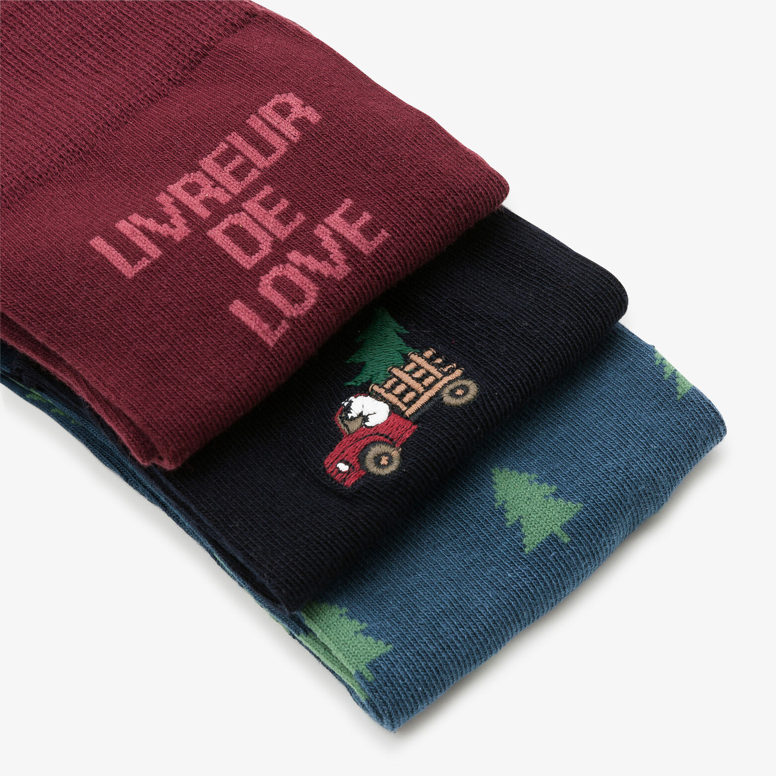 Coffret 3 paires de chaussettes fantaisies