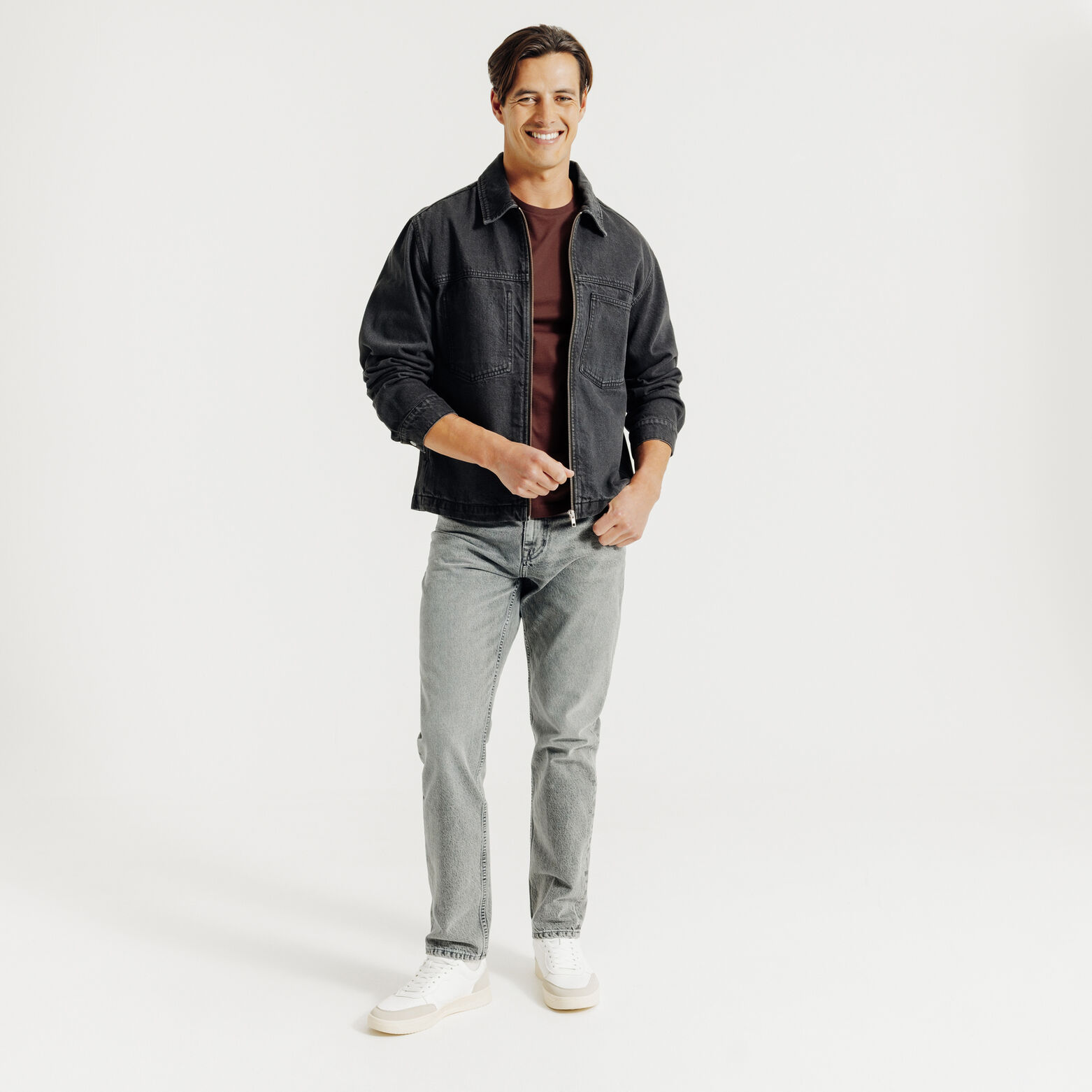 Tee shirt en coton col rond basique