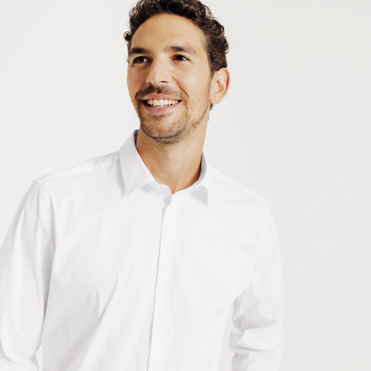 Chemise slim unie coton