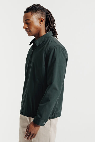 Blouson col chemise zipp&eacute;