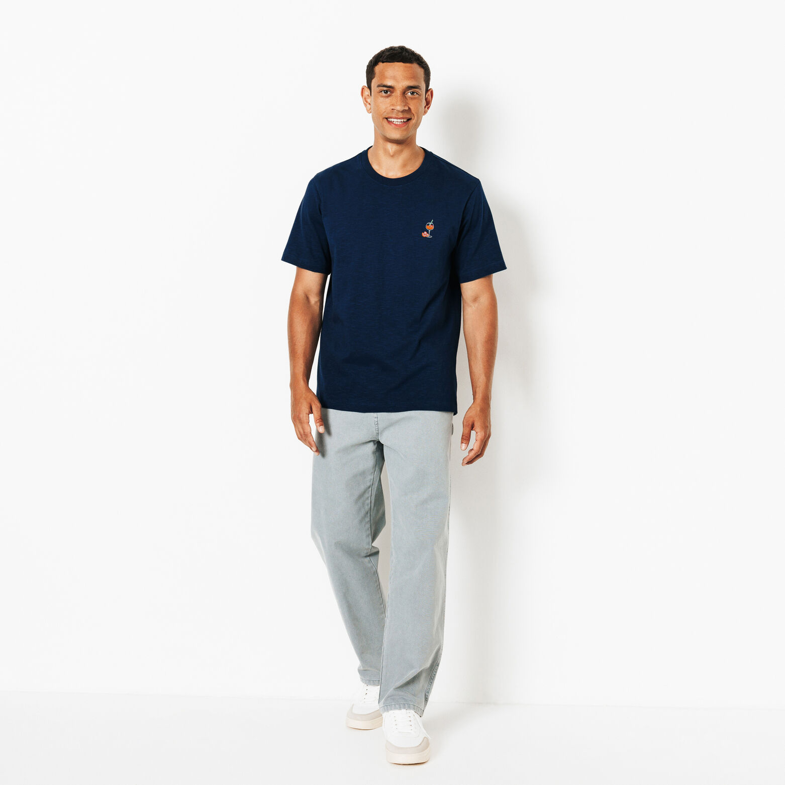 Tee shirt brod&eacute; en coton