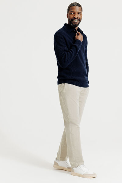 Pantalon straight taille &eacute;lastiqu&eacute;e