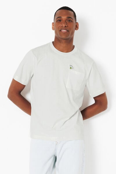 Tee shirt brod&eacute; col rond