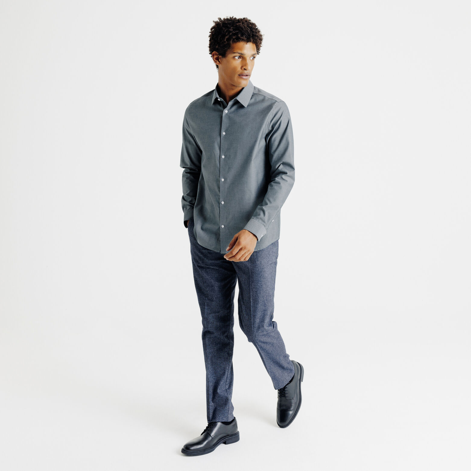 Chemise sans repassage en coton regular