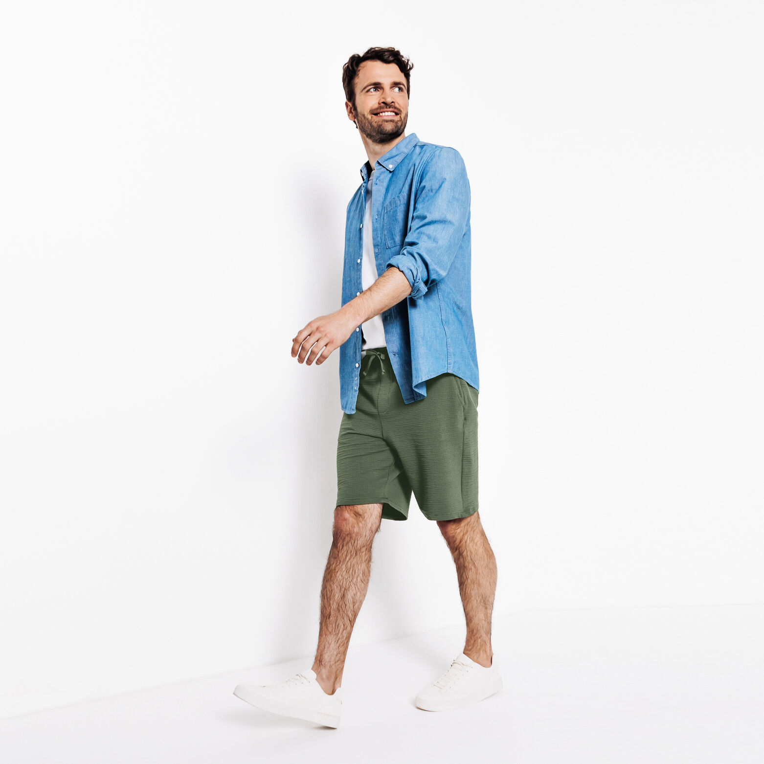 Bermuda en maille seersucker