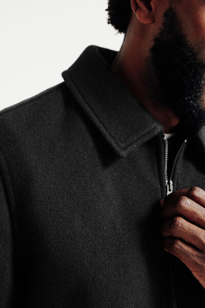Blouson col chemise zipp&eacute;