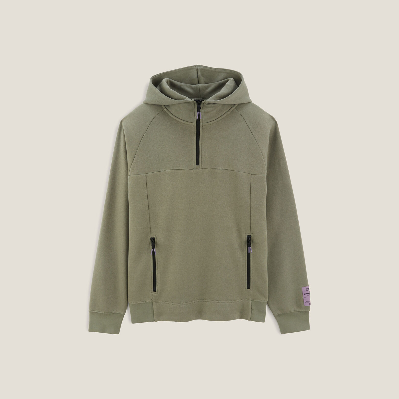 Sweat &agrave; capuche mati&egrave;re technique