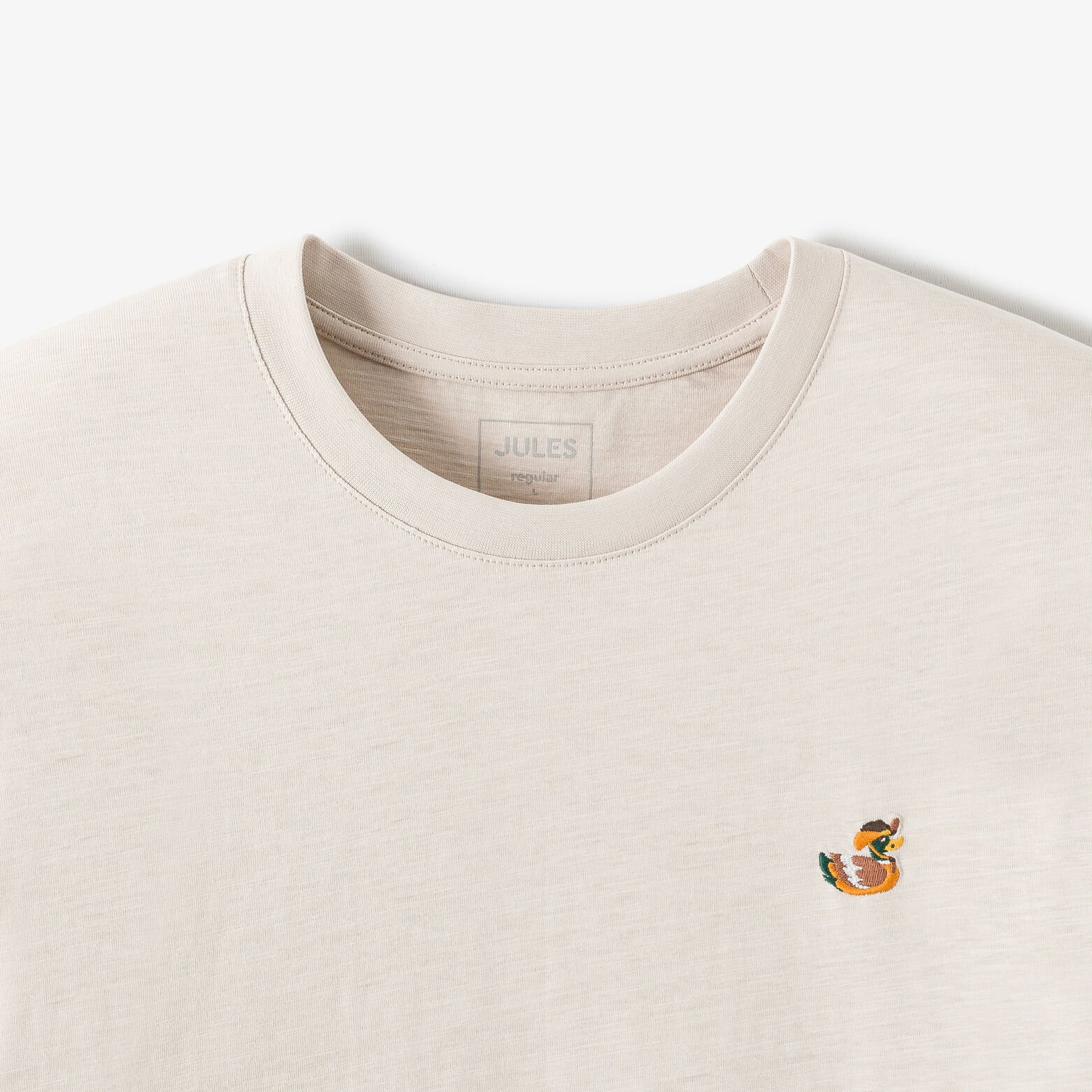 Tee shirt mati&egrave;re flamm&eacute;e broderie poitrine