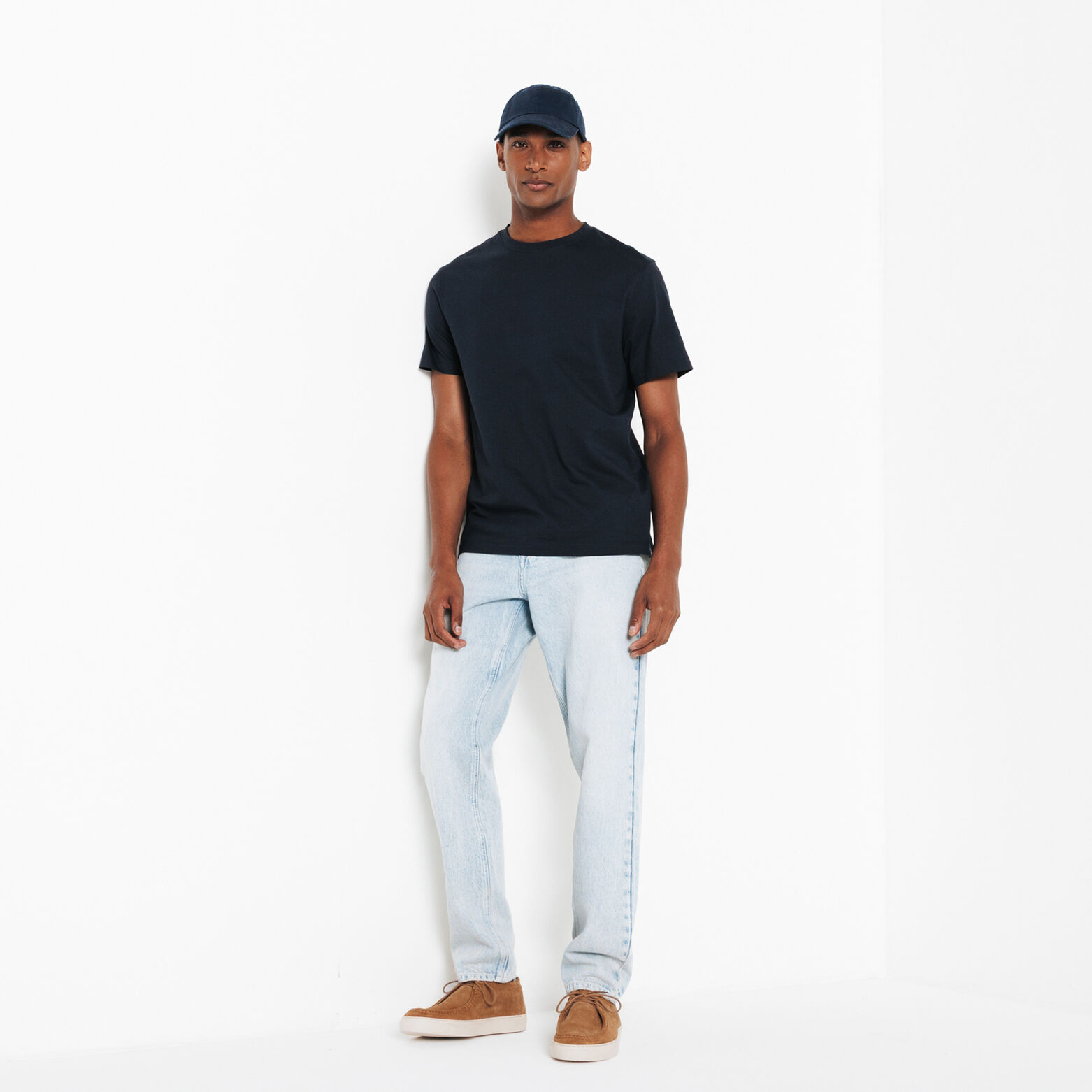 Jean straight rigide 3 longueurs