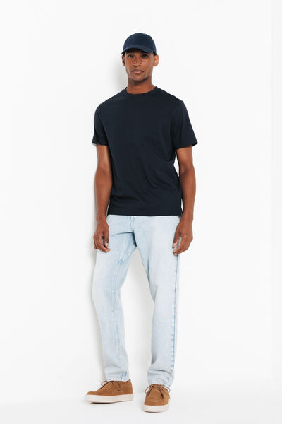 Jean straight rigide 3 longueurs