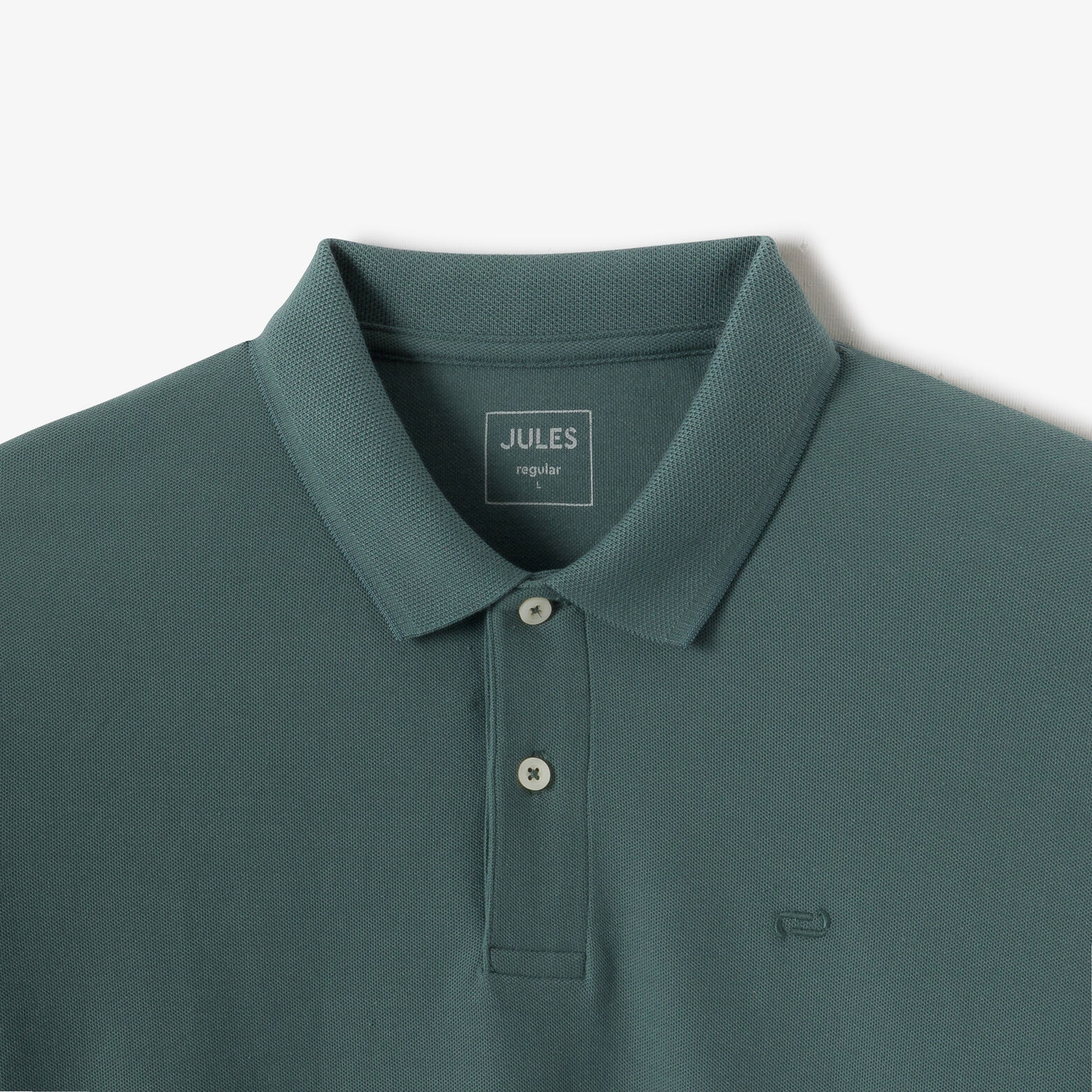 Polo manches longues piqu&eacute; uni