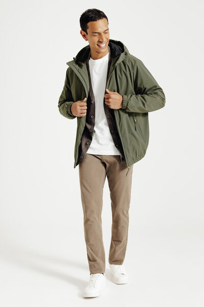 Blouson &agrave; capuche zipp&eacute;