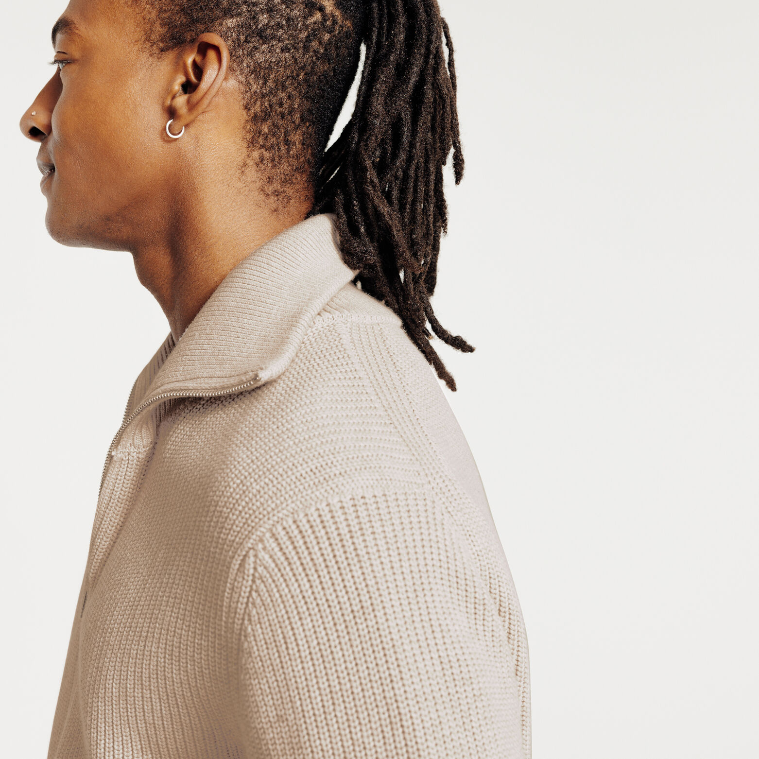 Gilet met rits en truckerskraag