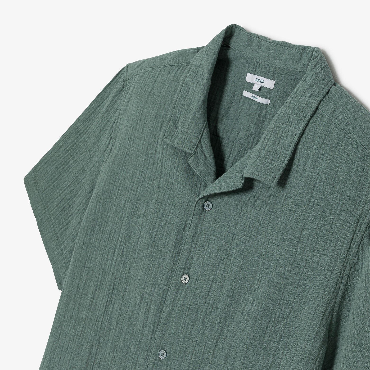 Chemisette en gaze de coton col requin