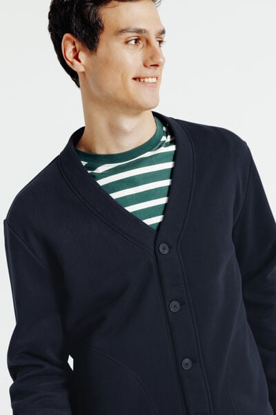 Sweat cardigan &agrave; boutons