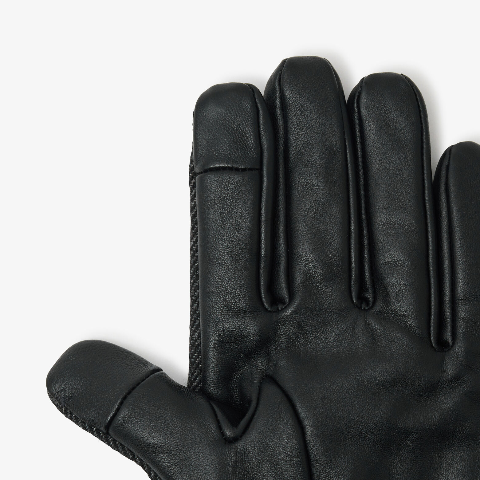 Gants en cuir et maille