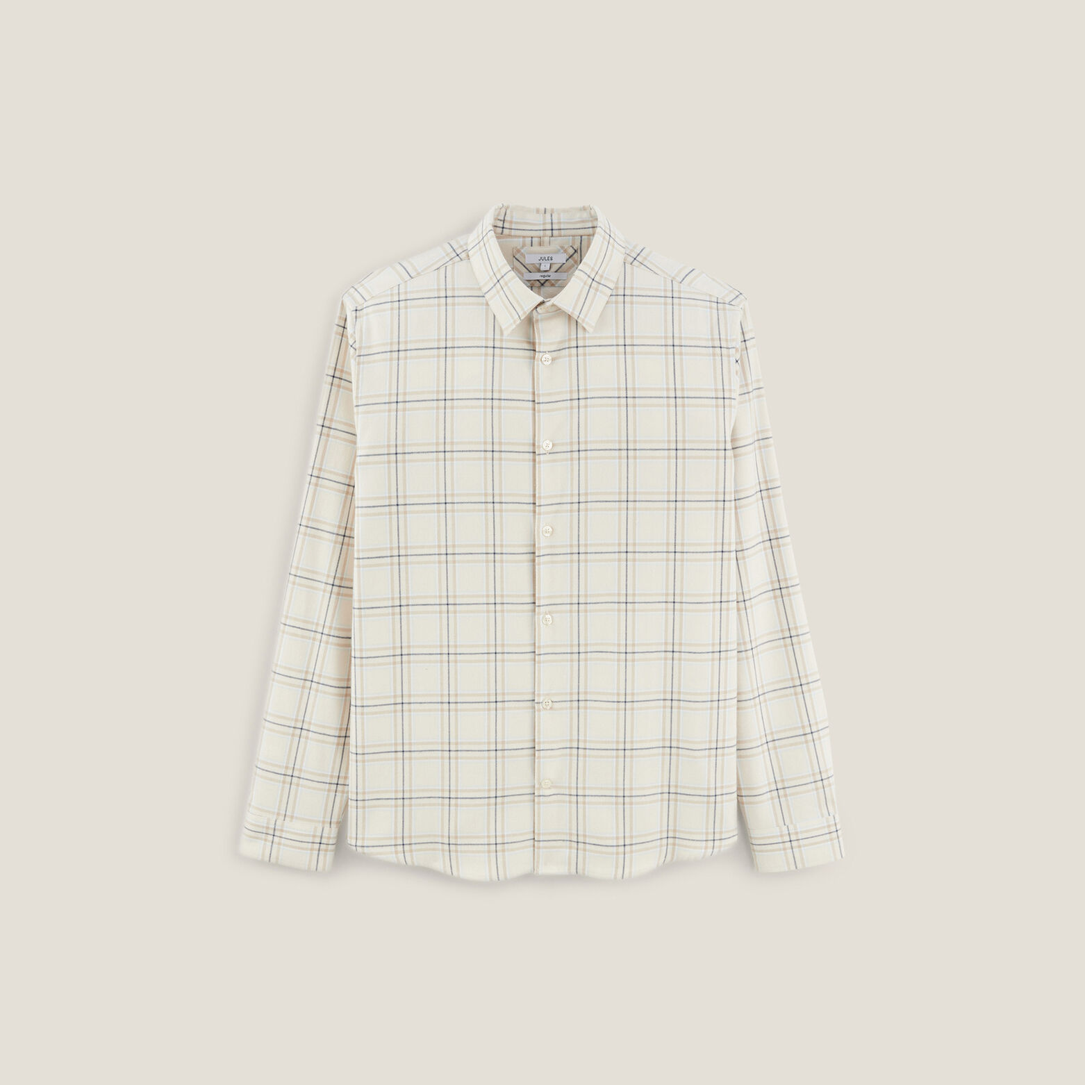 Chemise en coton flanelle &agrave; carreaux