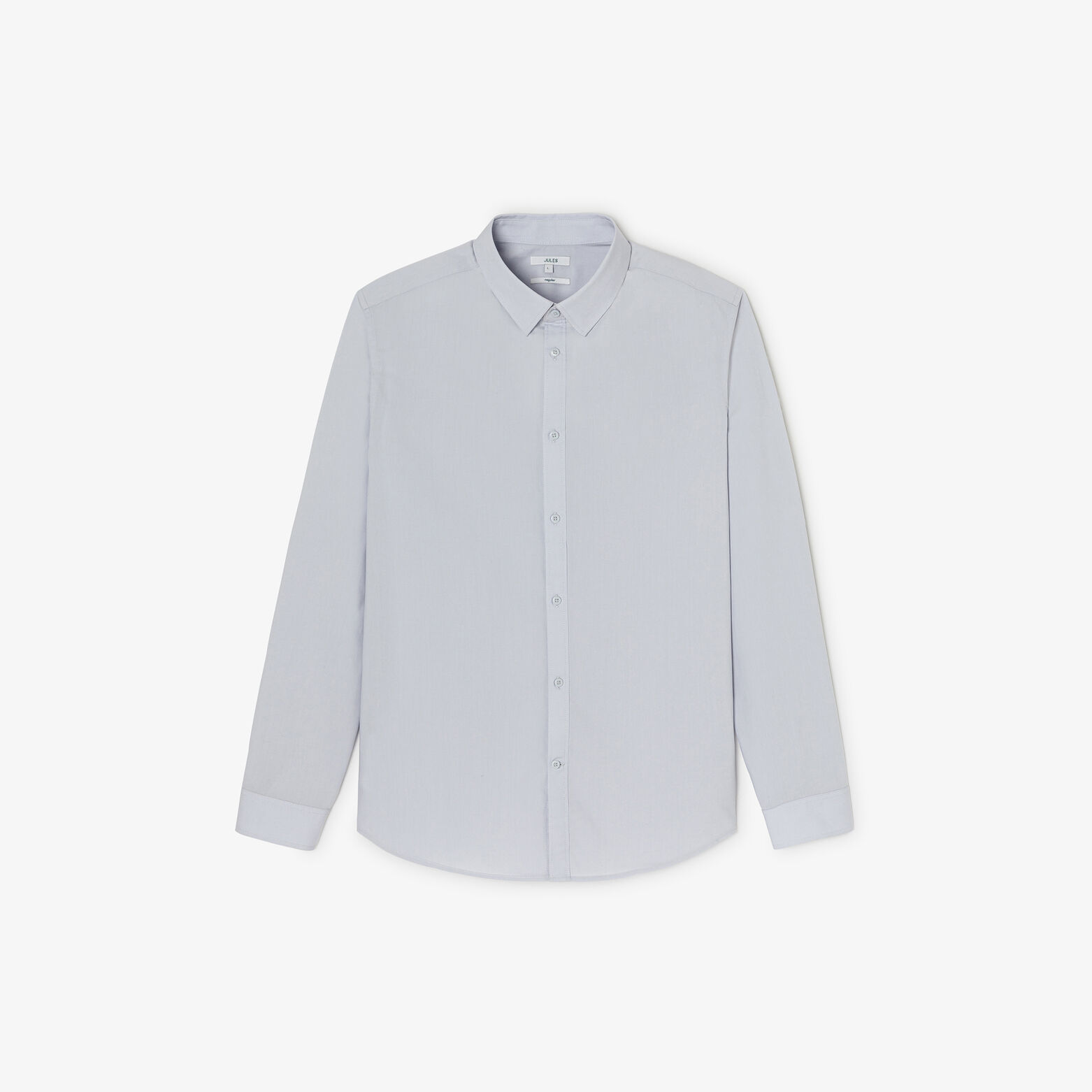 Hemd in katoen met semi Italiaanse kraag