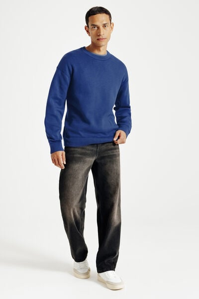 Pull col rond relax tricotage jacquard