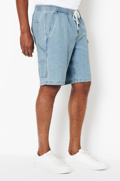 Denim short timmerwerk detail