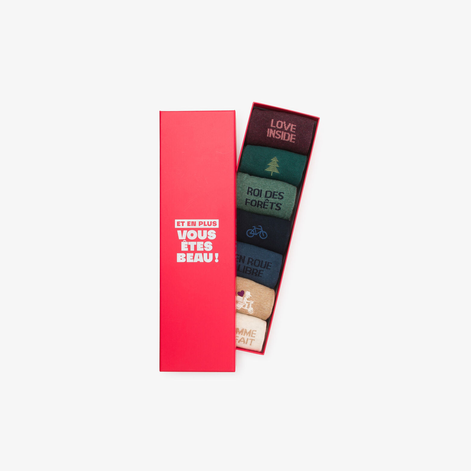 Coffret 7 paires de chaussettes fantaisies