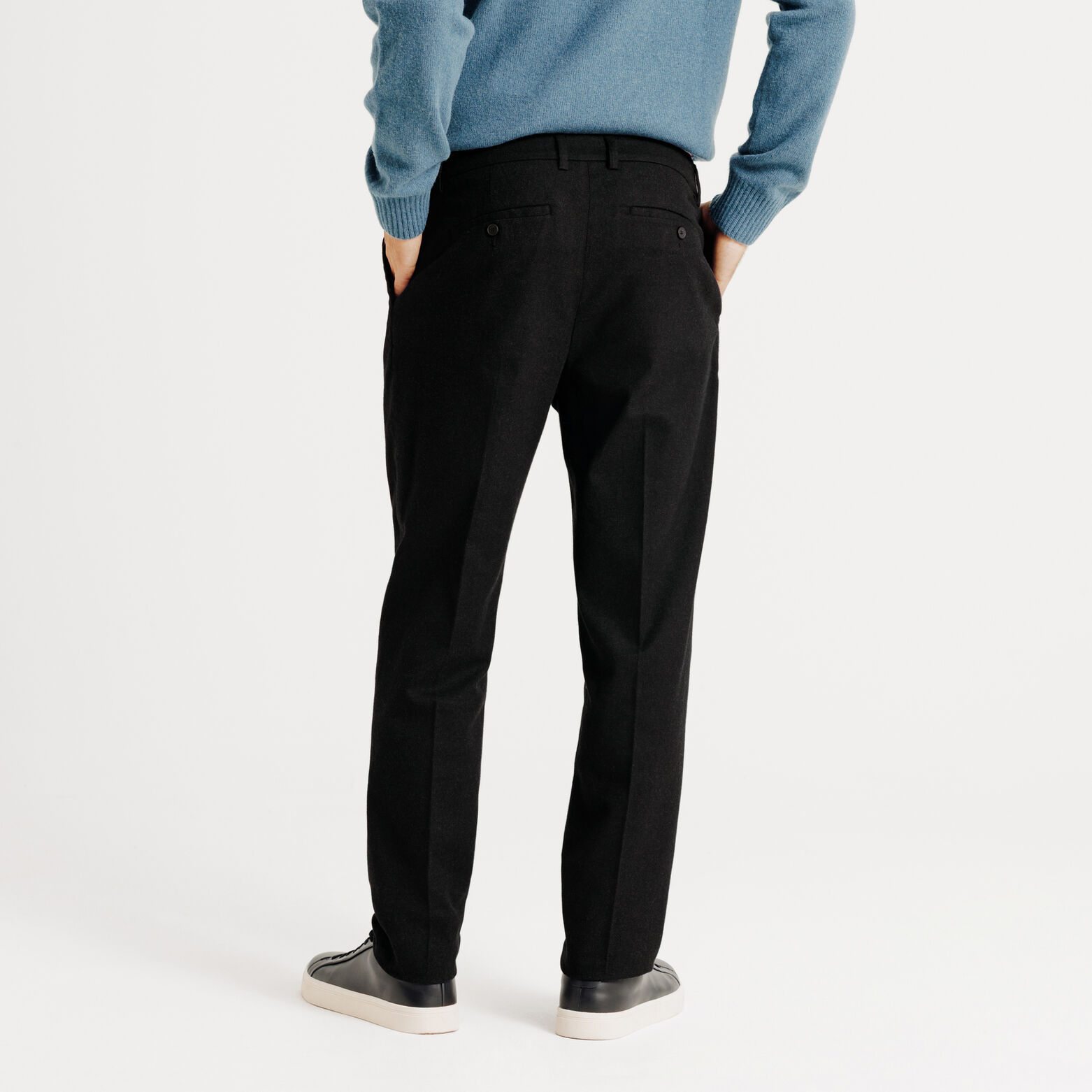 Pantalon chino tapered flanelle