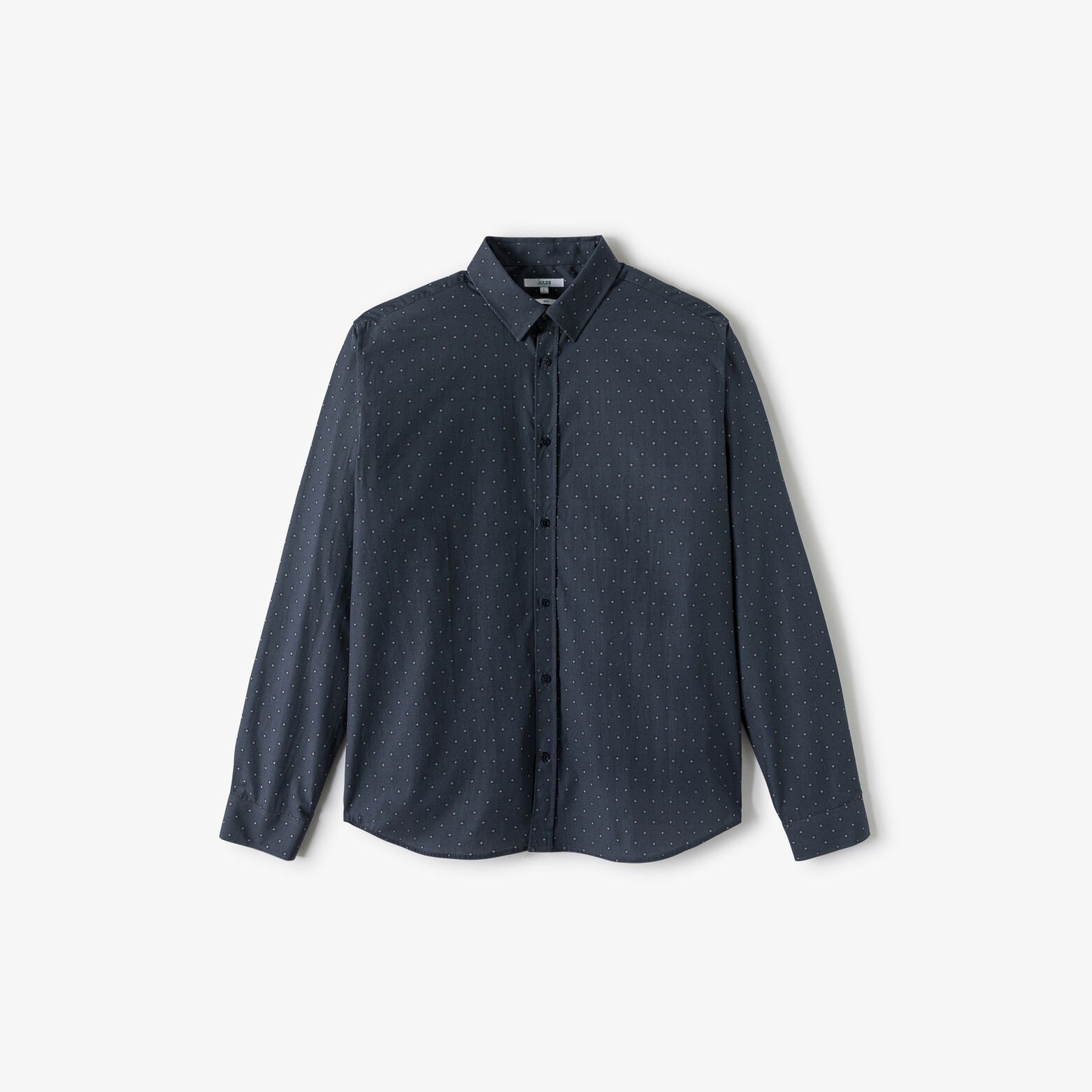 Slim fit hemd in katoen met geometrische print