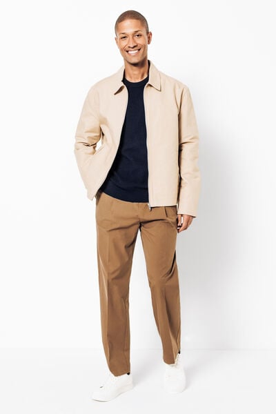 Pull col rond c&ocirc;te fantaisie