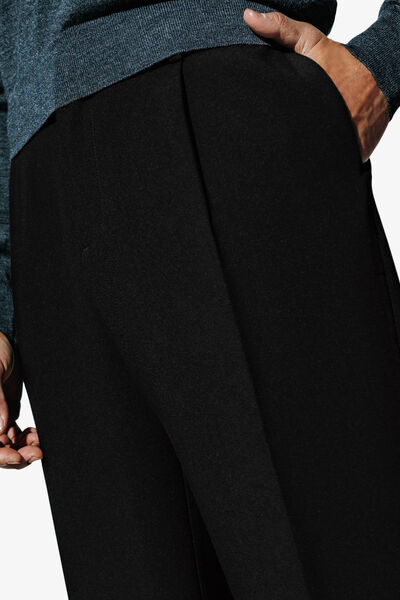 Pantalon large &agrave; plis