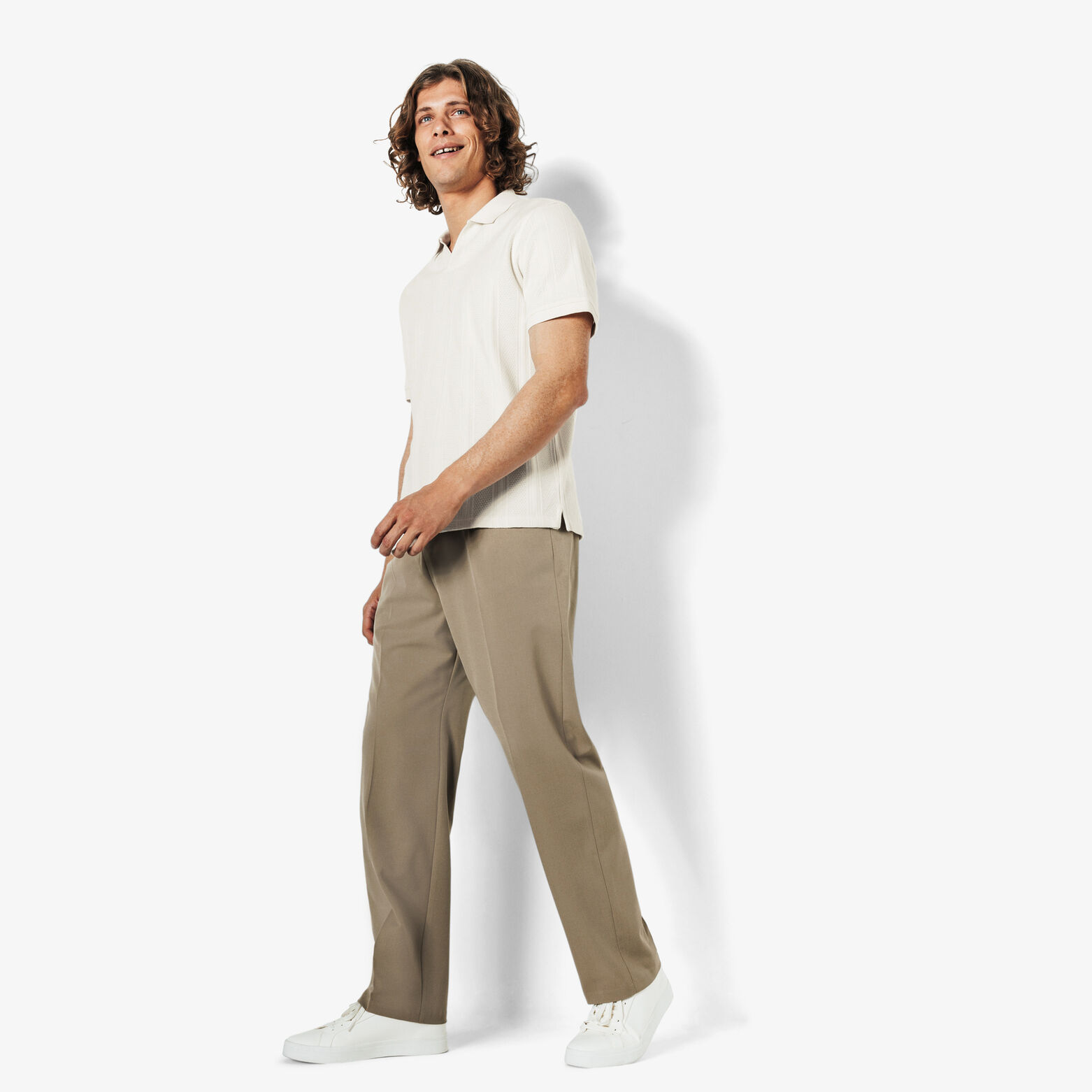 Polo manches courtes col resort &agrave; lignes