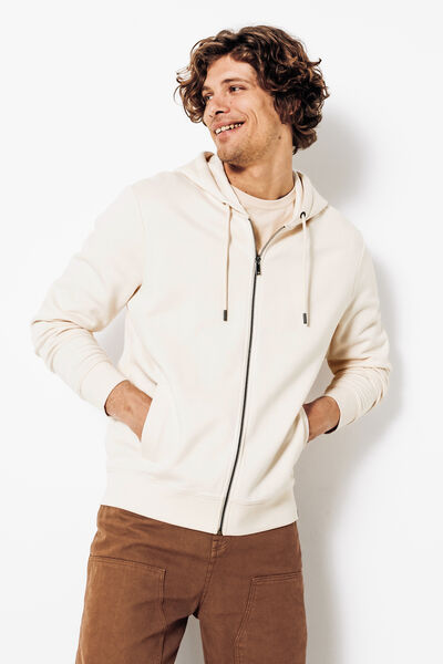 Sweater met kap en rits