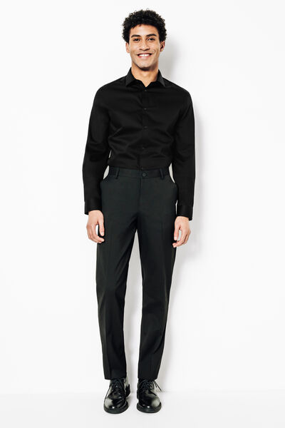 Chemise sans repassage en coton unie slim