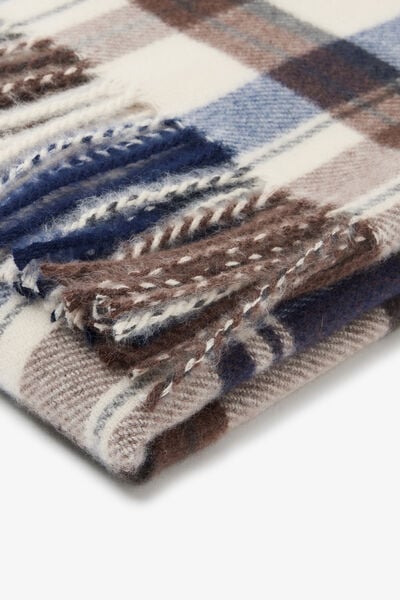 Echarpe &agrave; carreaux touch&eacute; doux