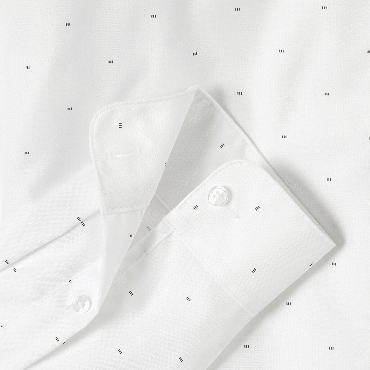 Chemise sans repassage en coton imprim&eacute;e