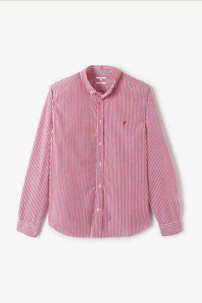 Chemise en coton ray&eacute;e color&eacute;e