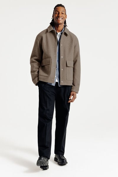 Blouson col chemise pressionn&eacute;