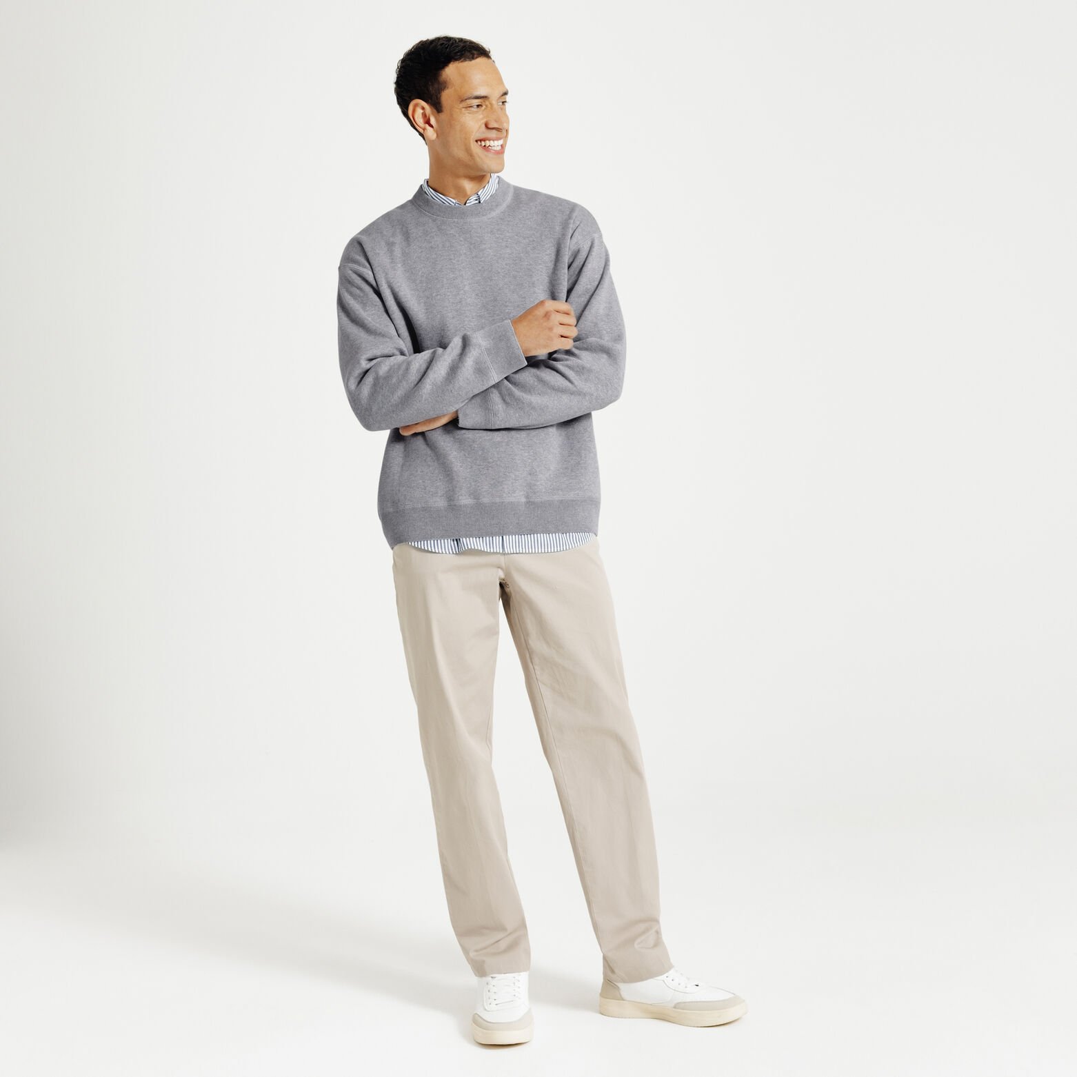 Pull col rond relax tricotage jacquard