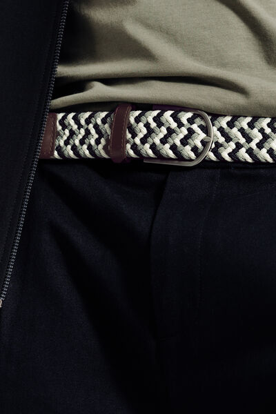 Elastische riem met rolgesp