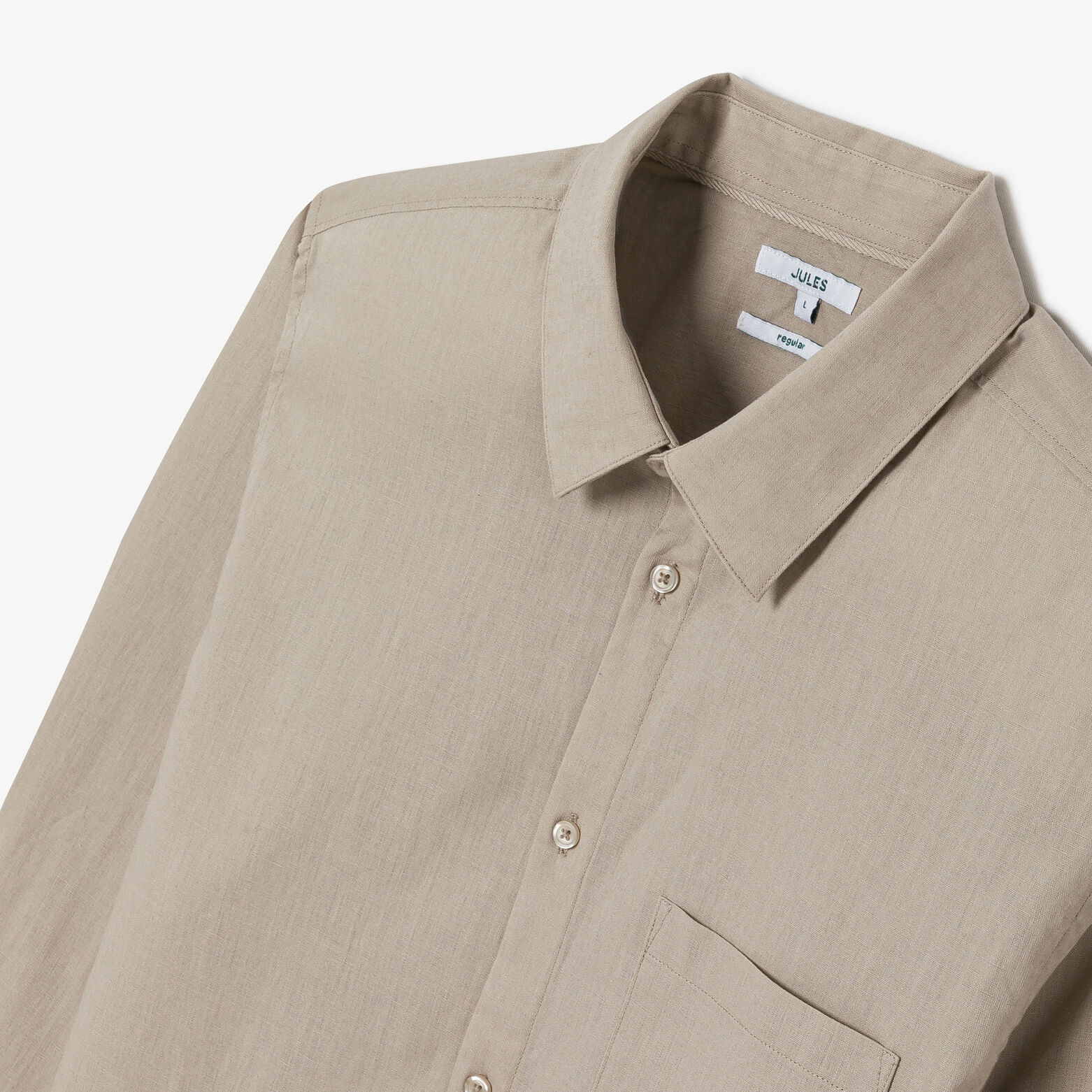 Chemise en coton lin unie